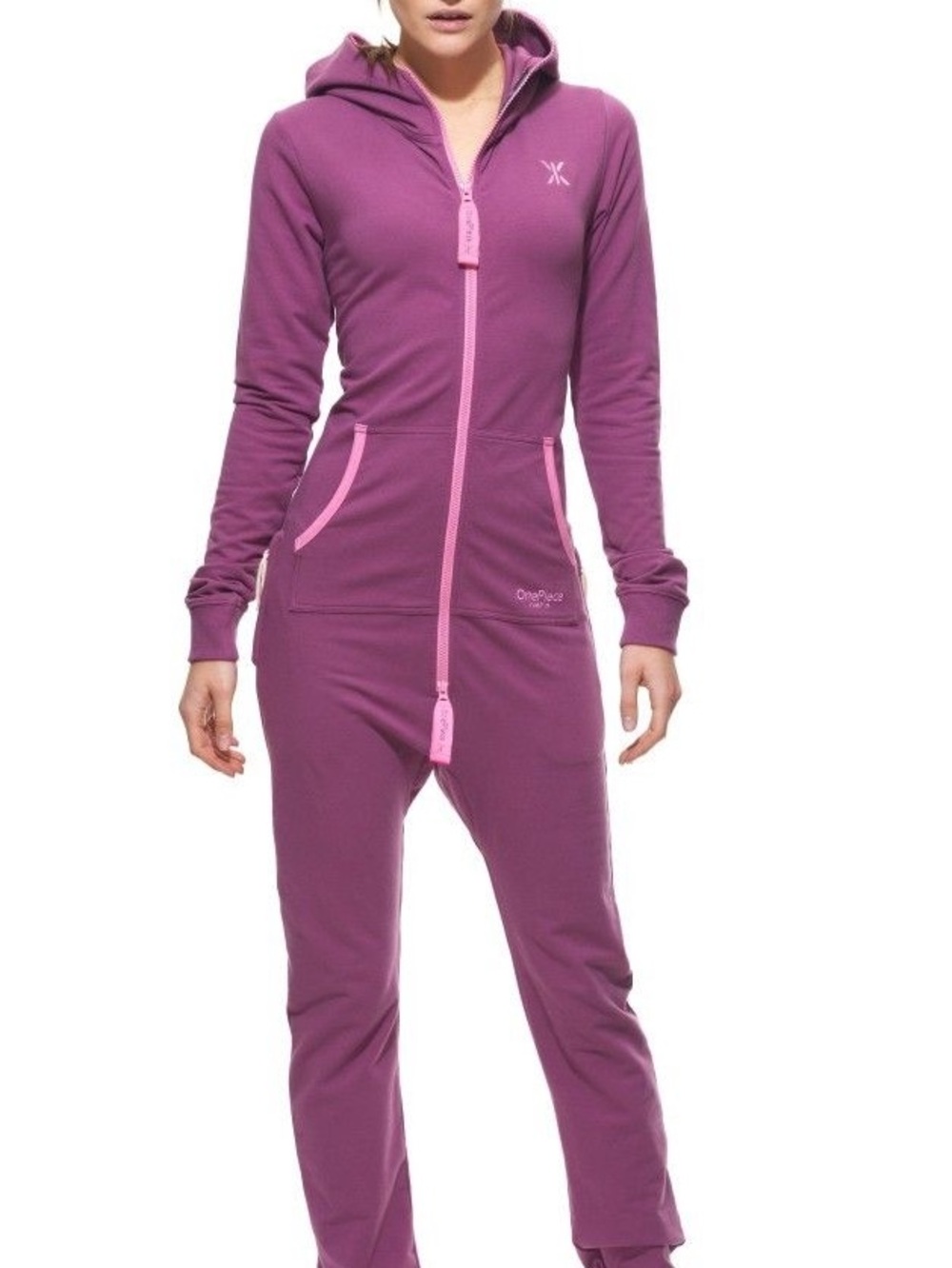 Women’s Onepiece Original Slim Onesie Wine Purple Size L
